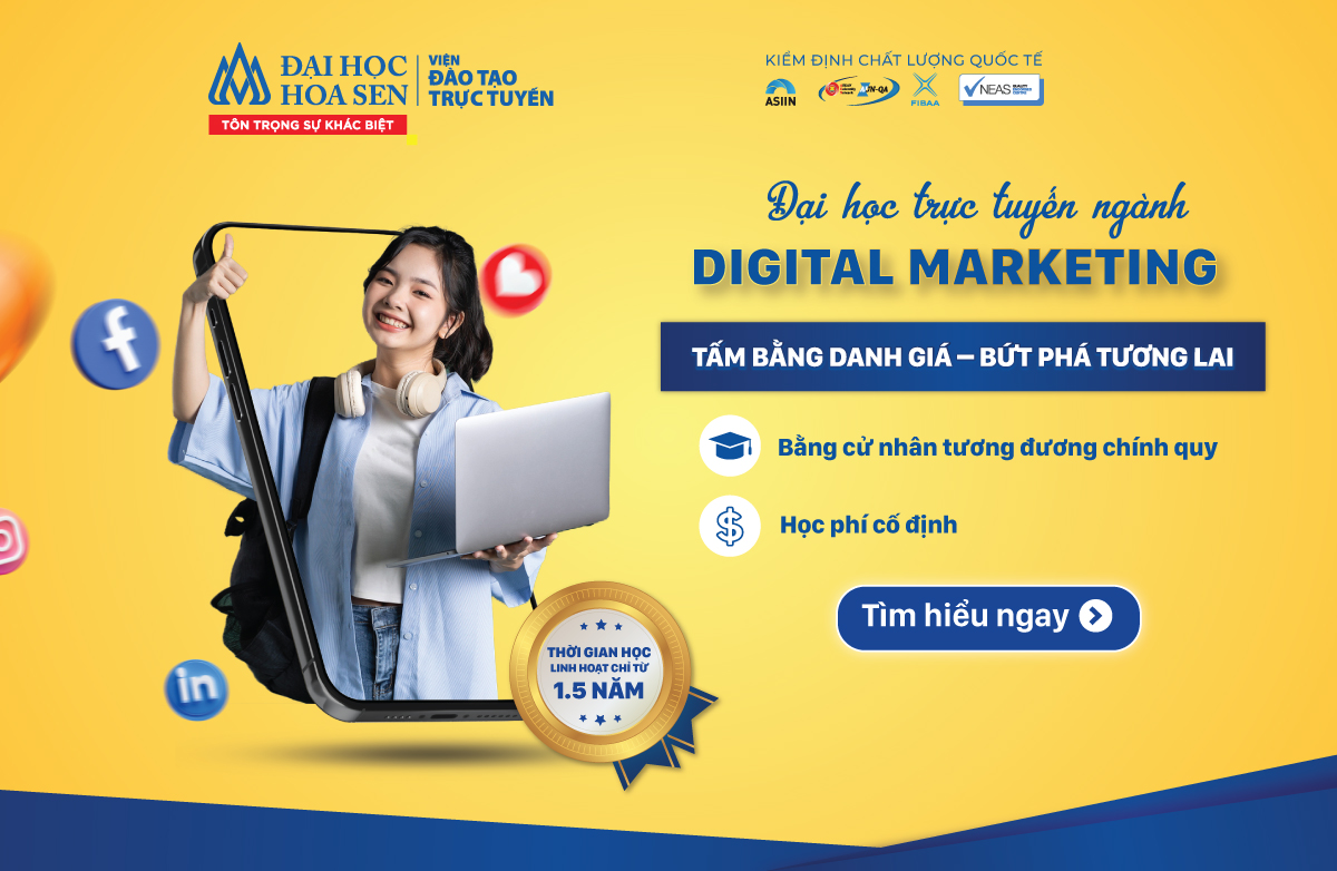 Đại học trực tuyến ngành Digital marketing